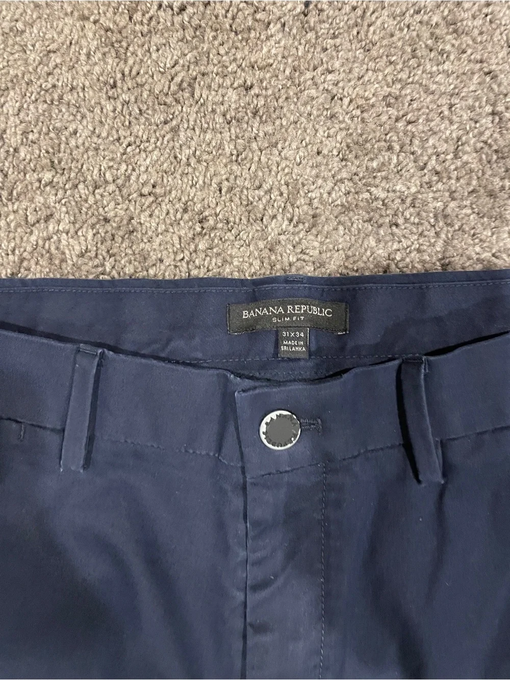 Banana Republic Navy Slim Chino Pants